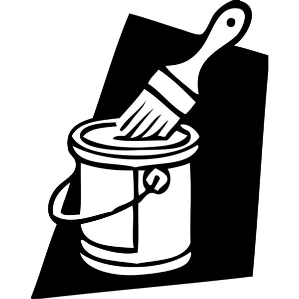 Paint Can And Brush PNG Clip art