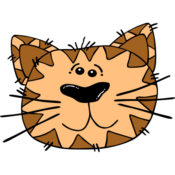 Cartoon Cat Face PNG Clip art