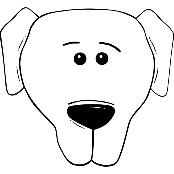 Dog Face Cartoon World Label PNG Clip art