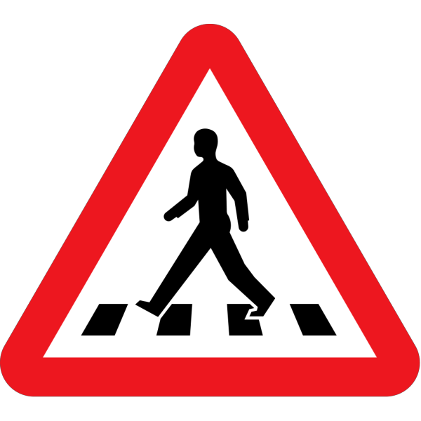 Pedestrian Crossing Sign PNG Clip art
