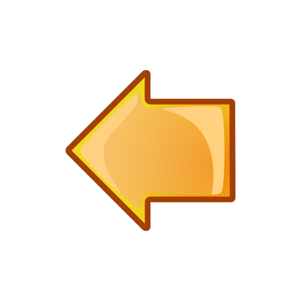 Arrow Orange Left PNG Clip art