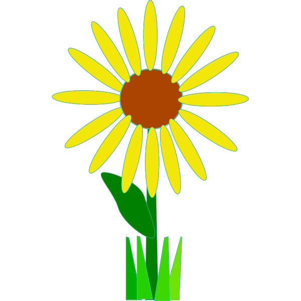 Simple Yellow Flower PNG Clip art