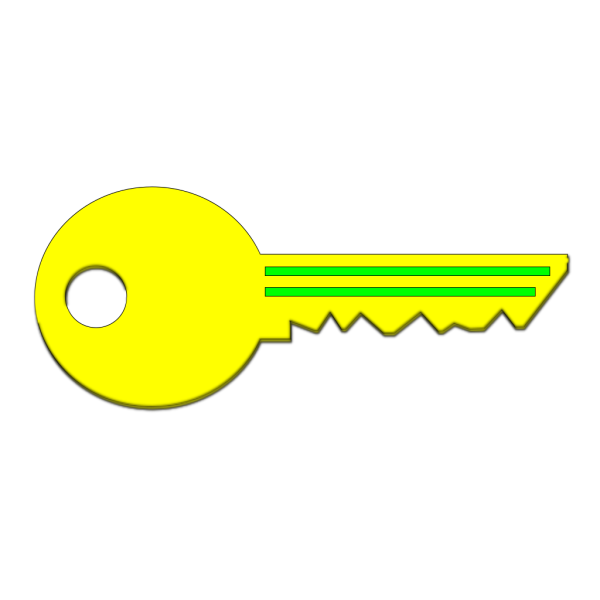 Yellow Key PNG Clip art