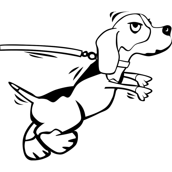 Dog On Leash Cartoon 2 PNG images