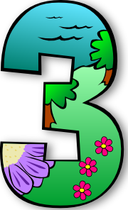 Creation Days Numbers 3 PNG Clip art