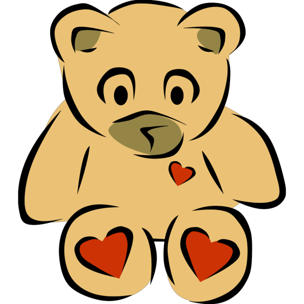 Teddy Bears With Hearts PNG Clip art