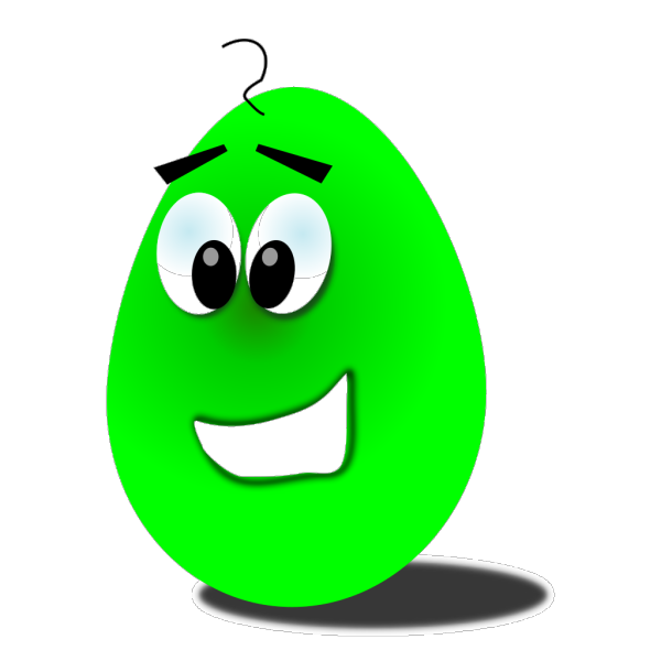 Green Comic Egg PNG Clip art