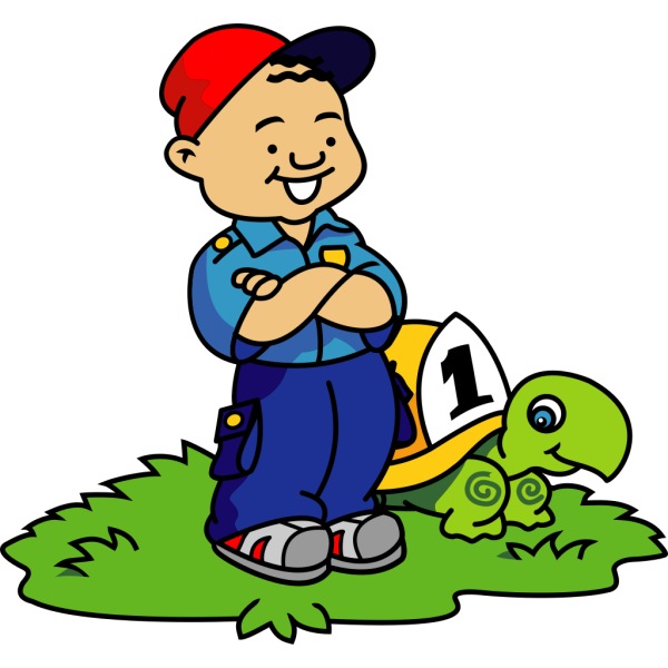 Boy And Turtle PNG Clip art