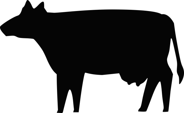 Cow Silhouette 2 PNG Clip art