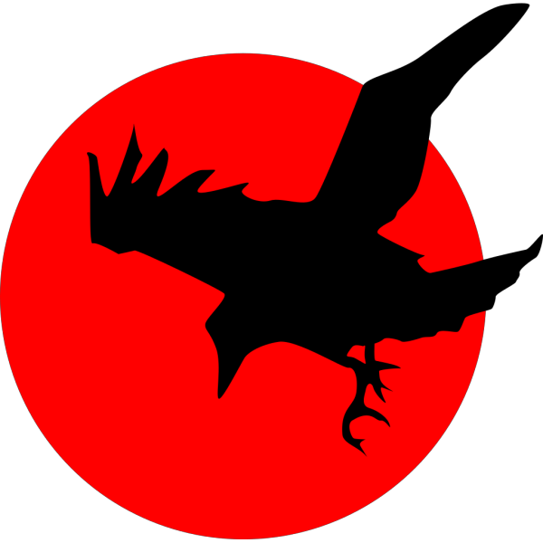 Raven On Red PNG Clip art