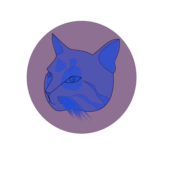 Blue Cat PNG Clip art