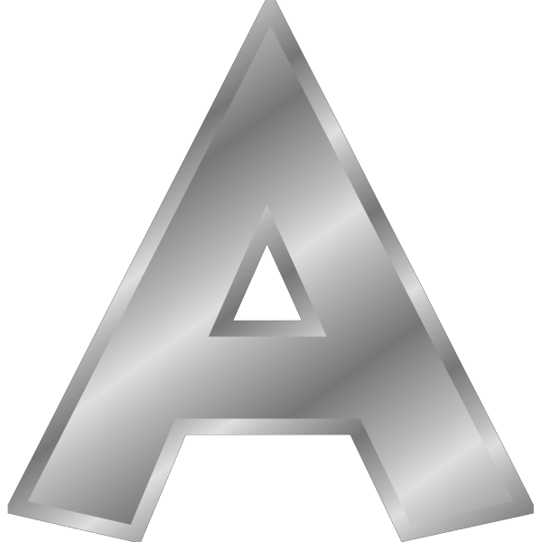 Effect Letters Alphabet Silver PNG Clip art