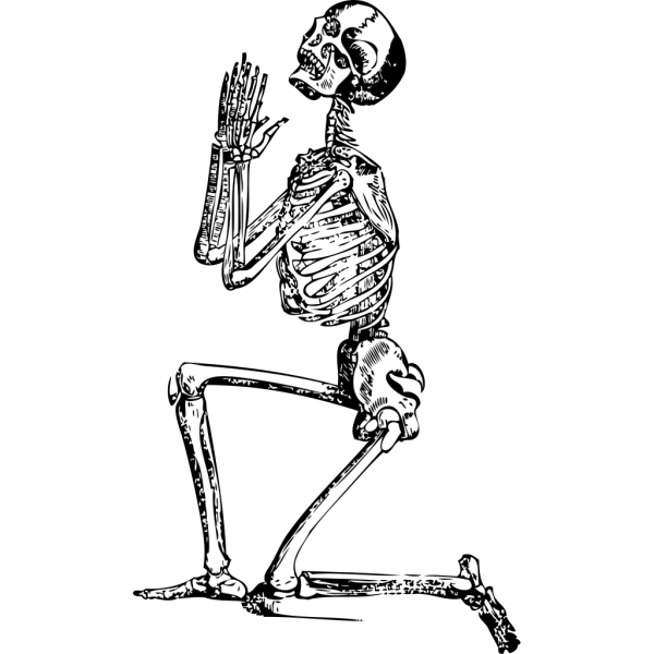 Praying Skeleton PNG Clip art