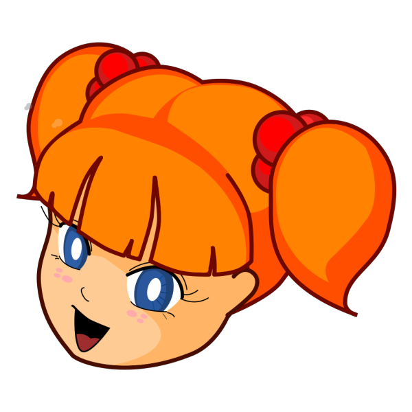 Gopher Redhead Anime Girl PNG Clip art