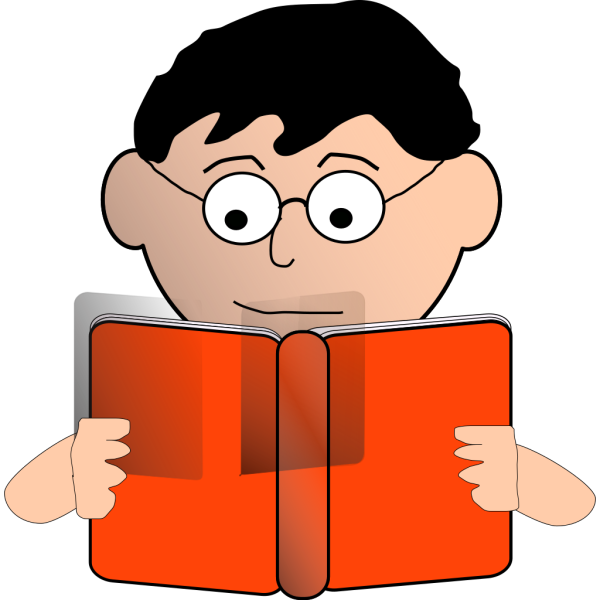 Man Reading With Glasses PNG Clip art