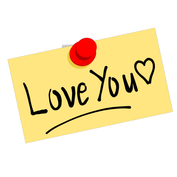 Thumbtack Note Love You PNG Clip art