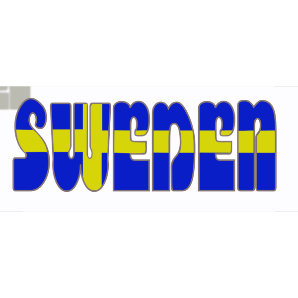 Swedish Flag In The Word Sweden PNG Clip art