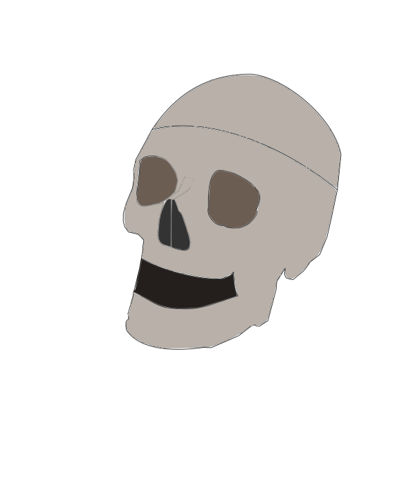 Scary Smiley Skull PNG Clip art