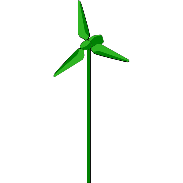 Energy Positive Wind Turbine Green PNG Clip art