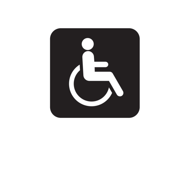 Wheelchair Accessible Black PNG Clip art