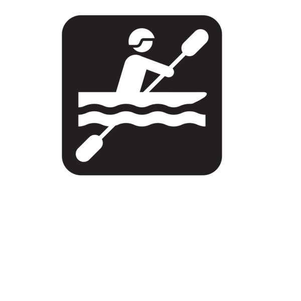 Kayaking Black PNG Clip art