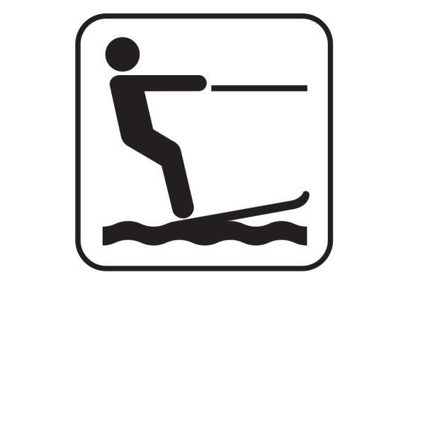 Water Skiing White PNG Clip art