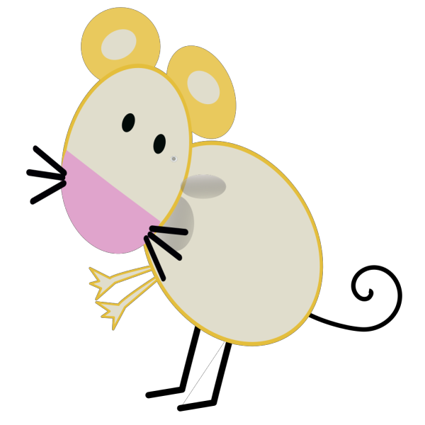 Simple Cartoon Mouse PNG Clip art