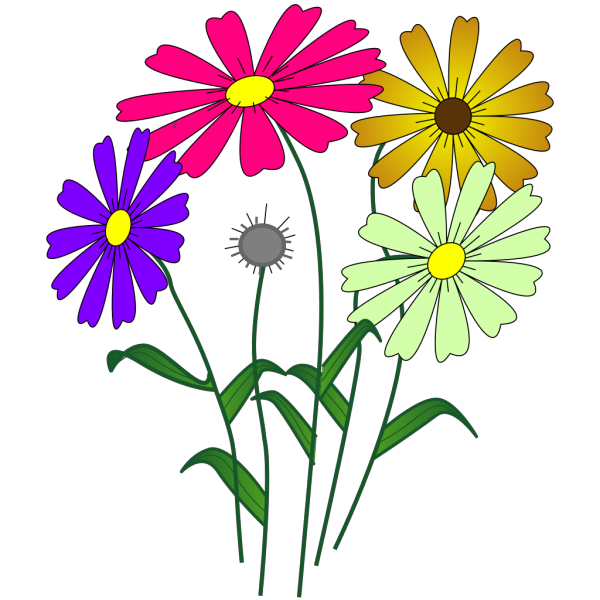 Flowers Outline PNG Clip art
