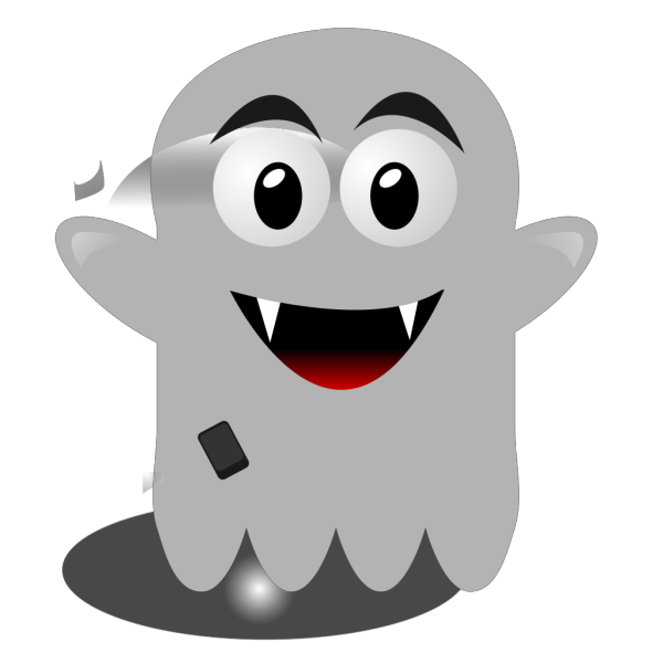 Ghost With A Cellephone PNG Clip art
