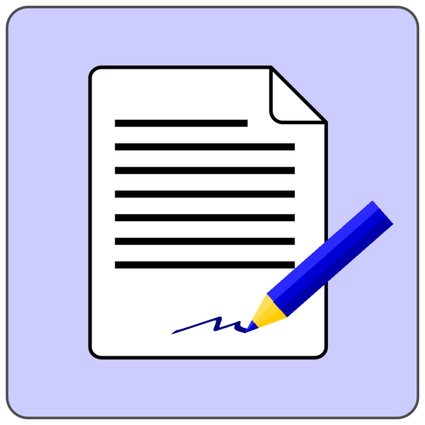 Sign Document Contract Icon PNG images