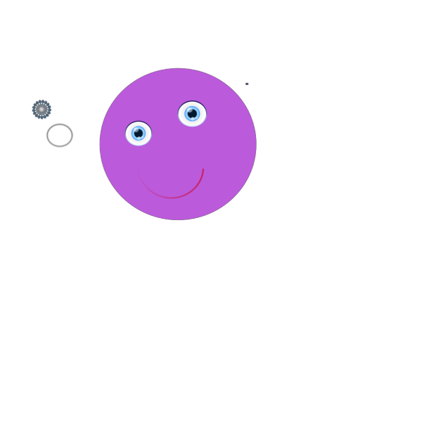 Round Purple Face PNG Clip art