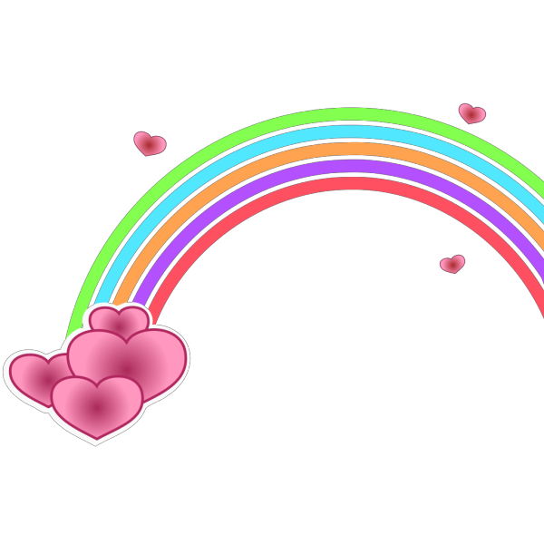 Valentine Rainbow PNG Clip art