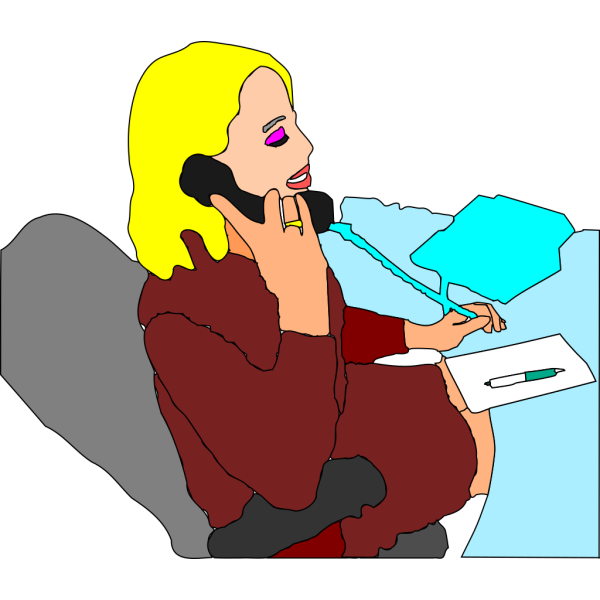 Secretary Answering Phone PNG images