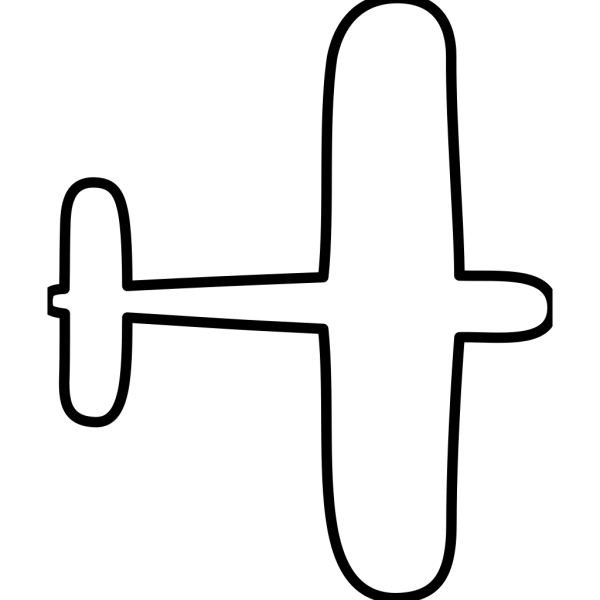 Airplane Outline PNG Clip art