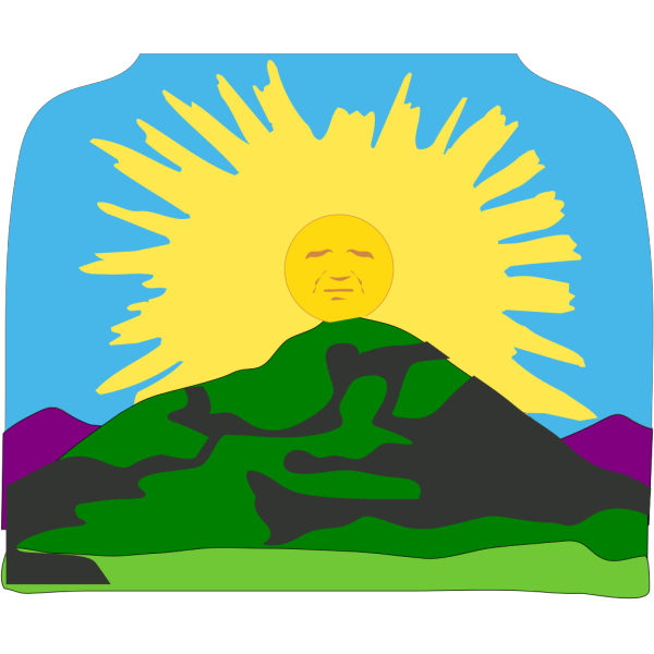 Sun Rays Mountain PNG Clip art