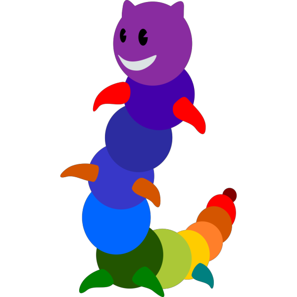 Rainbow Caterpillar PNG Clip art