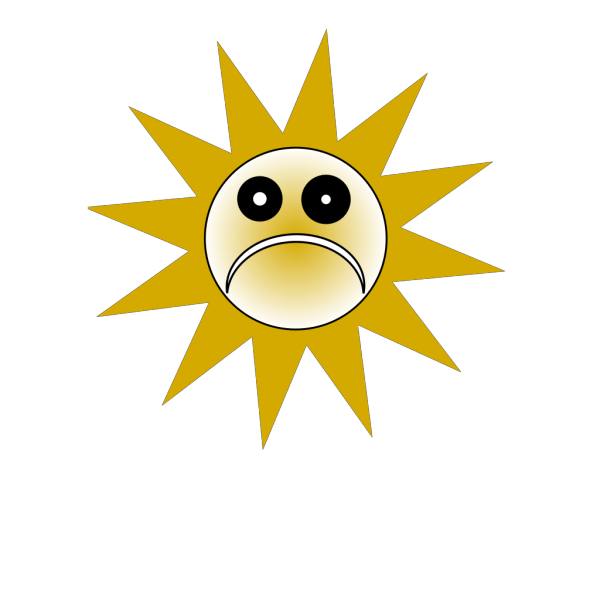 Grumpy Sad Sun PNG Clip art