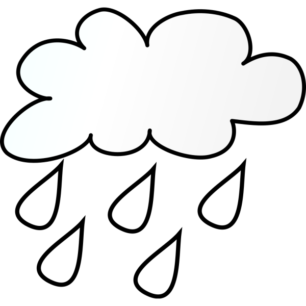 Raining Cloud Outlne PNG images