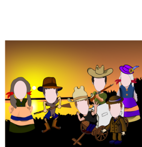 Western Caricatures PNG Clip art