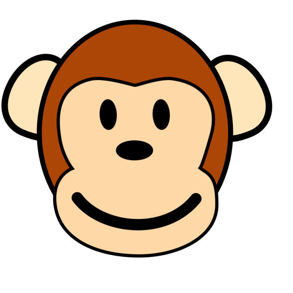 Happy Monkey Face PNG Clip art