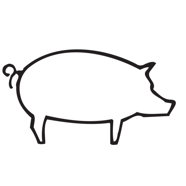 Pig Outline PNG Clip art