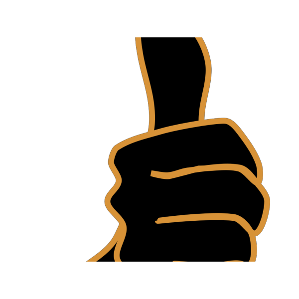 Thumbs Up Black Sand PNG Clip art