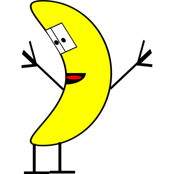 Cartoonish Banana PNG Clip art