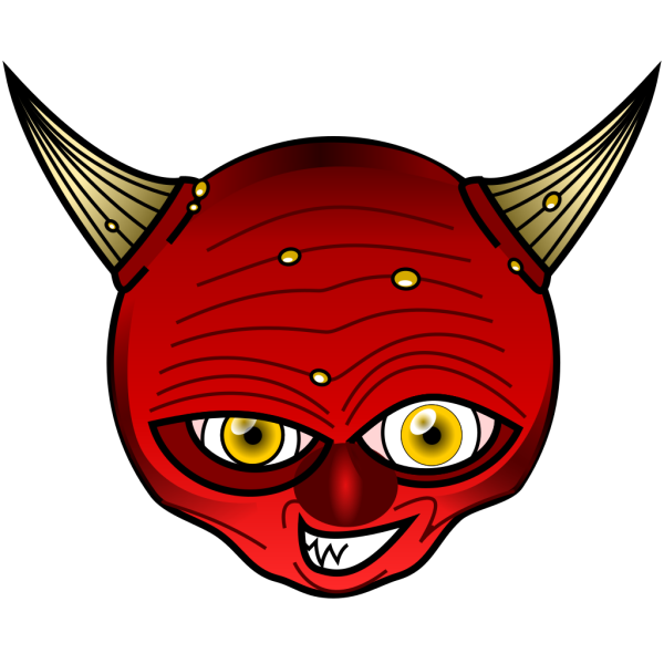 Red Devil Head Cartoon PNG Clip art