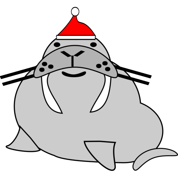 Seal Wearing Santa\ PNG Clip art
