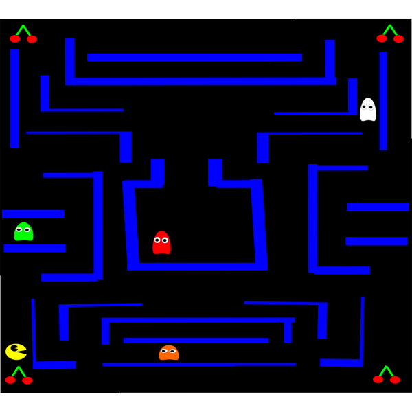 Pacman & Ghosts PNG Clip art
