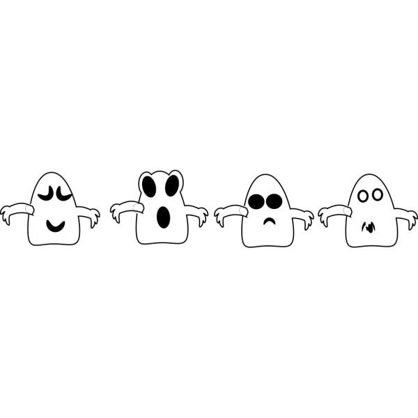 Cartoon Ghosts PNG Clip art