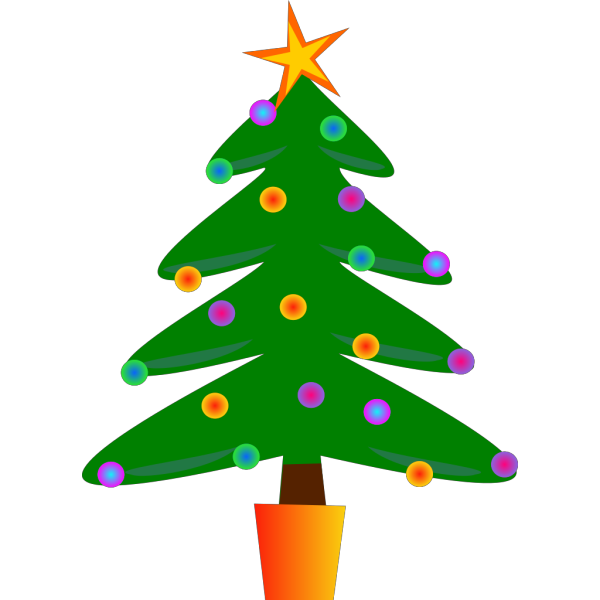 Cartoon Christmas Tree PNG Clip art