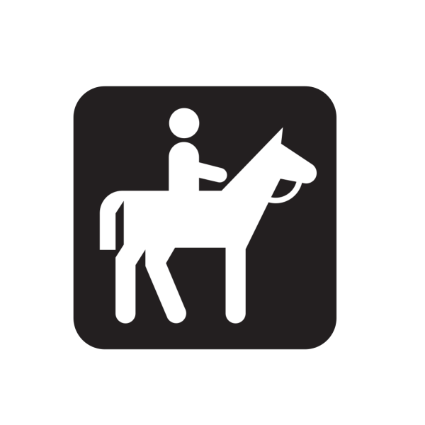 Horse Back Riding Rental Guided Tour Black PNG Clip art