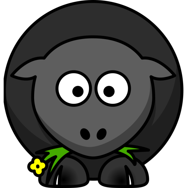 Angry Black Sheep PNG Clip art